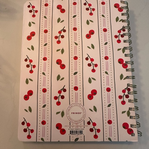 Fringe Studio Notebook Journal With Pockets- Cherries Spiral - Picture 6 of 7